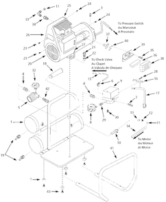 Air-Compressor Parts Diagram and Parts List for WL504207  Campbell Hausfeld Compressor